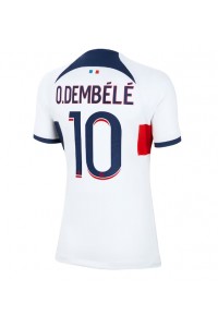 Paris Saint-Germain Ousmane Dembele #10 Jalkapallovaatteet Naisten Vieraspaita 2023-24 Lyhythihainen